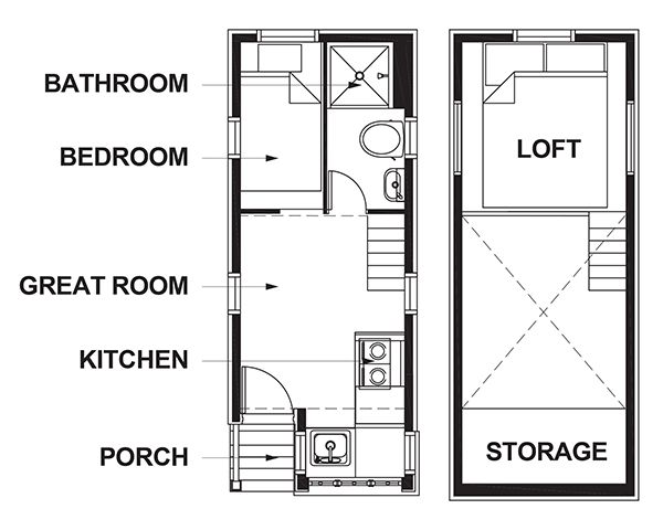 Savannah Tiny House Floor Plan